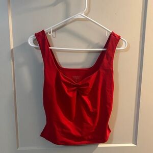 Red Ruched Women's Top